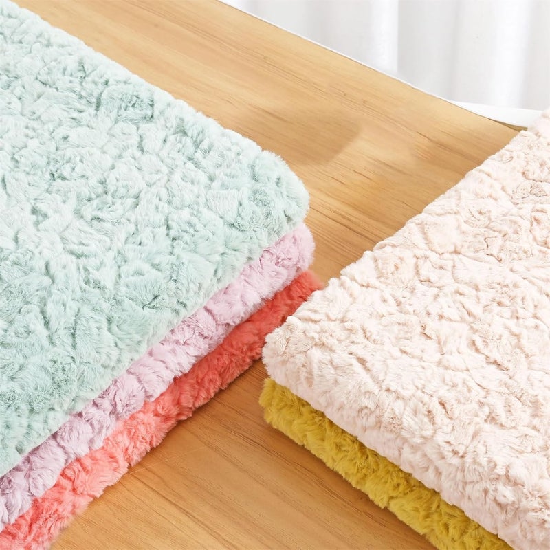 Soft Curly Short Pile Fun Faux Fur Fabric Material, 10mm Fluffy and Fluffy Decorative Soft Plush Faux Imitation Fur Material, for Fancy Dresses, Cushion Covers, Seat Cushions (Color : Apricot, Size - Image 5