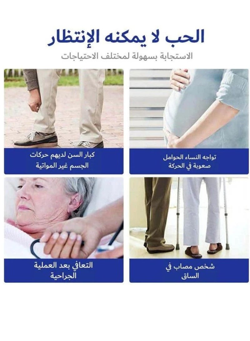 فورديل مقعد حمام مجوف - مع مسند ظهر ومقبض غير قابل للانزلاق لكبار السن وذوي الاحتياجات الخاصة والحوامل