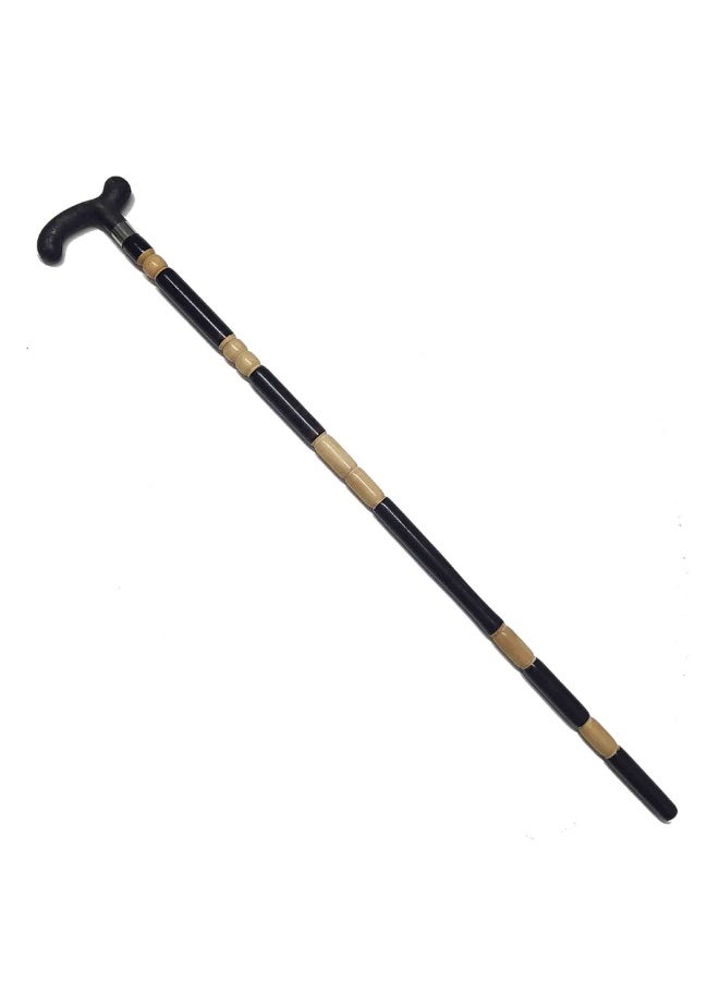 Aswan beech wood cane for men, black and white - Image 1