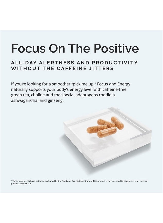 برينمد BRAINMD Dr Amen Focus & Energy - 120 كبسولة، عبوة من قطعتين - يعزز التركيز والانتباه - خالٍ من الكافيين والغلوتين - 60 جرعة إجمالية - Image 3