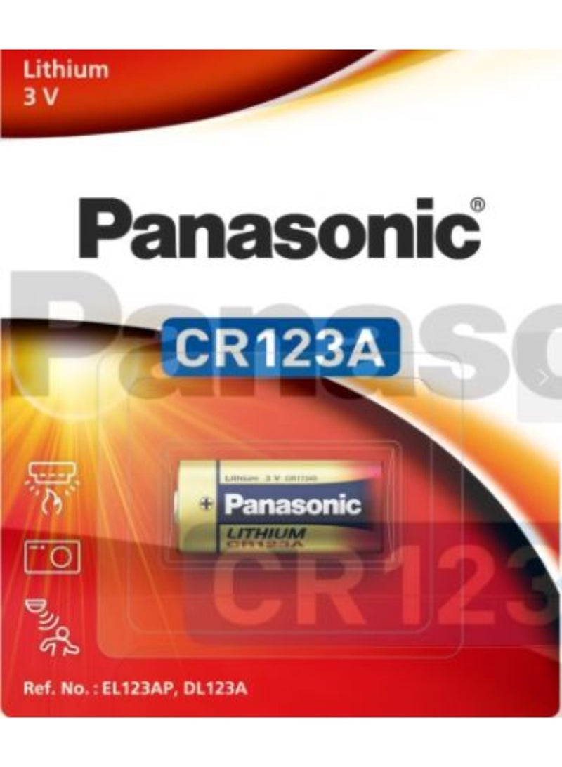 1-Piece Panasonic CR123A Lithium 3V Battery