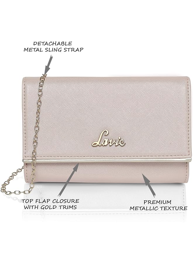 Lavie Women'S Clutch (White Pearl) - Image 3