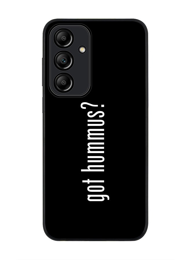 Stylizedd Rugged Black Edge Case for Samsung Galaxy A55, Slim fit Soft Case Flexible Rubber Edges Anti Drop TPU Gel Thin Cover -  Got Hummus? - Image 1