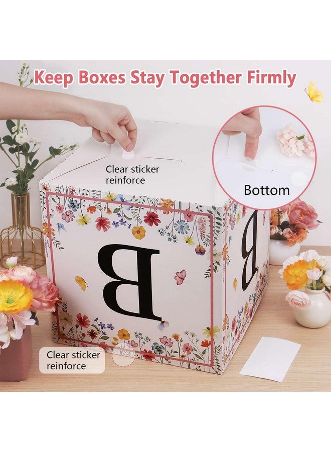 Heboland Wildflower Baby Shower Decorations - 4 Pcs in Bloom Thickened Cardstock Blocks With Letters, Banner, Clear Stickers for Girls Party Decor - Image 5