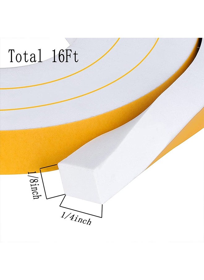 Strong Adhesive Weather Stripping, Seal Foam Tape, Self-adhesive Foam Strips for Doors and Windows with Single-sided Adhesive Foam