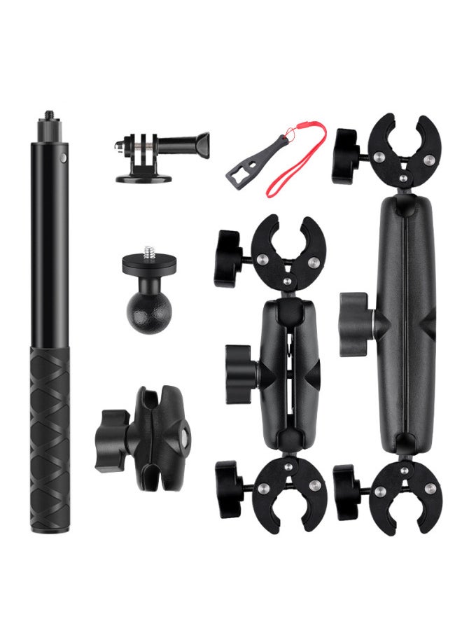 Generic Suitable For Insta3603 Sports Camera Motorcycle Riding Bracket X4/x3 Invisible Selfie Stick Strong Clamp Frame-Color:Full Riding Suit - Image 1
