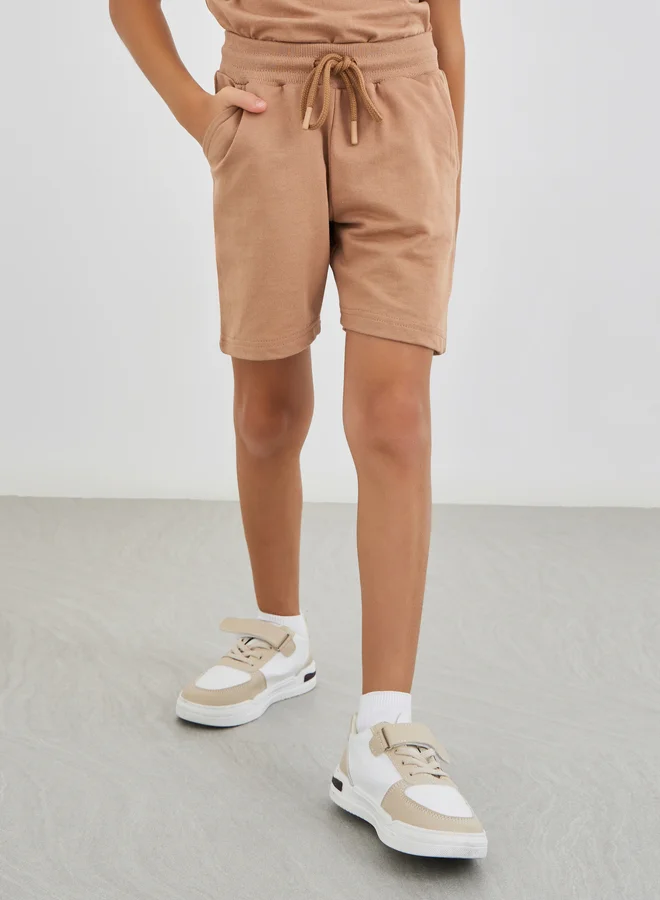 Styli Styli Slogan Print Round Neck T-Shirt and Shorts Set