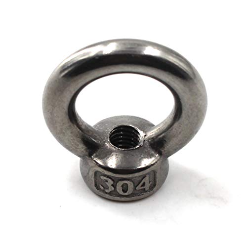 SeeRaphee M8 Ring Shape Lifting Eye Nut 304 Stainless Steel Threaded Nut Fastener-5 Pack - Image 2