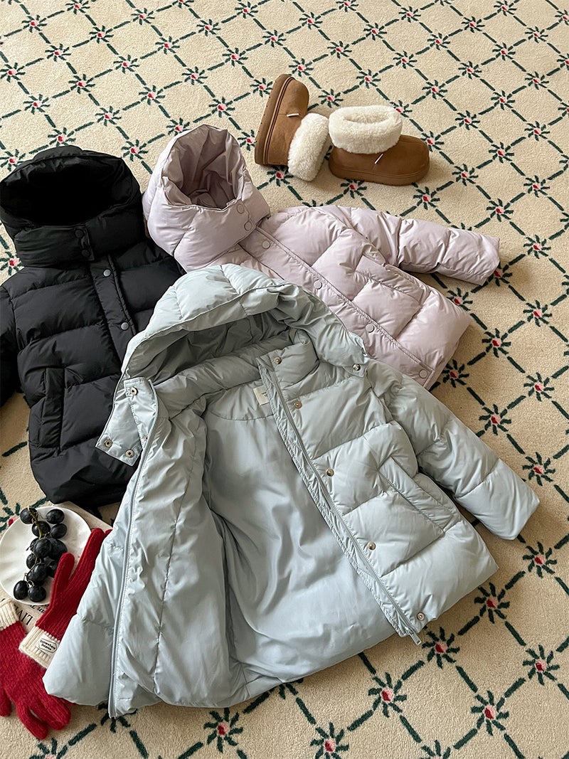 Traceable and Safe to Wear! Children''s New National Standard 90 White Duck down Fashionable Jacket for Boys and Girls, Korean Style Waist-Cinching down Jacket - Image 5