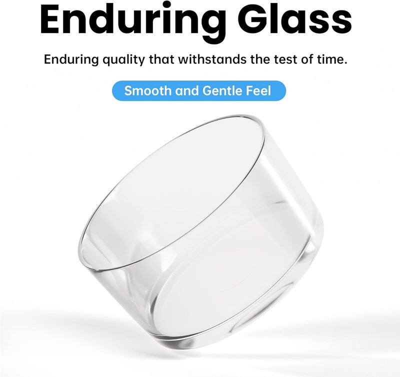 KITEISCAT وعاء سلطة زجاجي متعدد الاستخدامات سعة 118 أونصة وعاء تريفل وفواكه أنيق يدوم طويلاً لتقديم السلطات والحلويات - Image 4