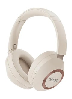 SODO Headset SD-1104 Wireless Stereo Over Ear Headphones With Microphone Beige 