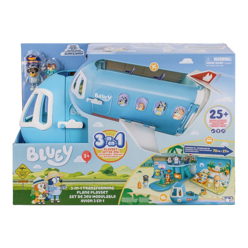 BLUEY S11 3-IN-1 AIRPLANE PSET – Vehicle Playset Toy for Kids Ages 3+ - Image 1
