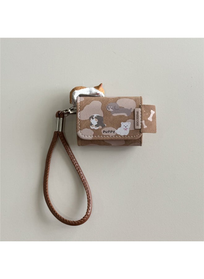 Generic - INS Stereo Cat Leather Earphone Cover For Apple Airpods2/3 Generation Cartoon Bluetooth Shell 4 Generation/PRO2-Color:Three-dimensional Cat + Bracelet-Applicable Models:Airpods Pro - Image 1