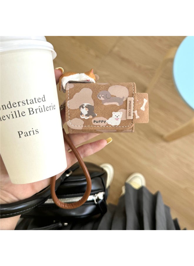 Generic - INS Stereo Cat Leather Earphone Cover For Apple Airpods2/3 Generation Cartoon Bluetooth Shell 4 Generation/PRO2-Color:Three-dimensional Cat + Bracelet-Applicable Models:Airpods Pro - Image 1