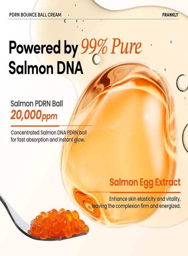 FRANKLY Salmon PDRN Bounce Ball Cream – 99% Pure Salmon DNA Moisturizer for Skin Repair & Glow | Post Microneedling Recovery & Barrier Repair | Lightweight Gel Cream | Korean Skincare | 1.69 fl oz - Image 4