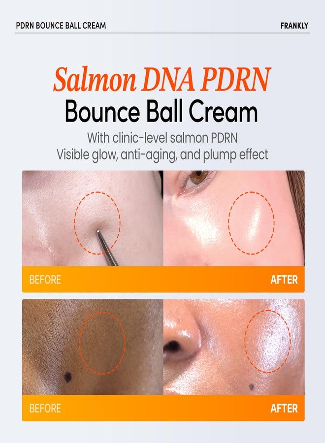 FRANKLY Salmon PDRN Bounce Ball Cream – 99% Pure Salmon DNA Moisturizer for Skin Repair & Glow | Post Microneedling Recovery & Barrier Repair | Lightweight Gel Cream | Korean Skincare | 1.69 fl oz - Image 2