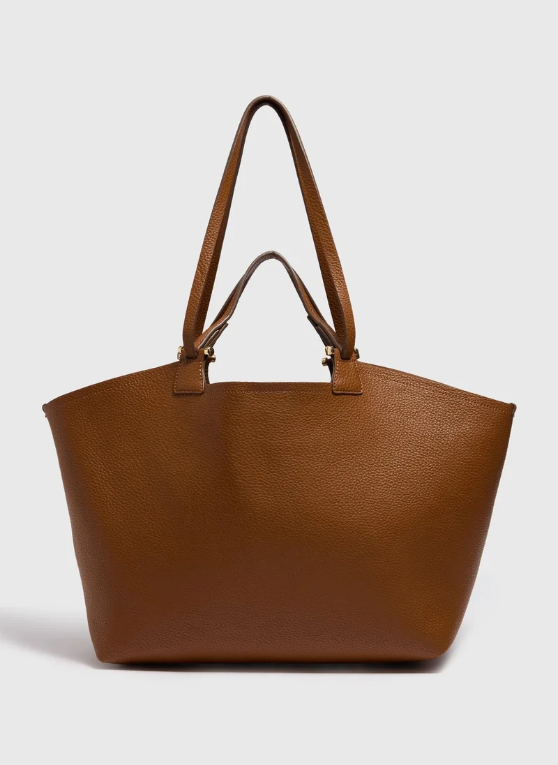 Matalan Tan Double Strap Tote Bag