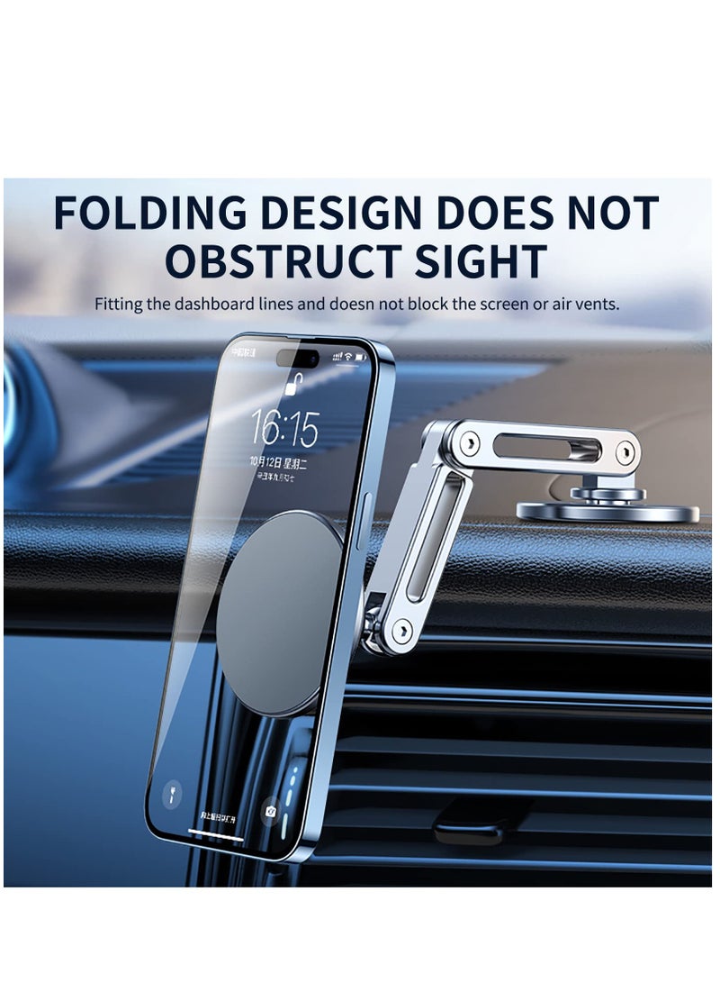 Excefore Fit for Magsafe Car Mount Long Adjustable Arm Magnetic Phone Holder for Car 360° Rotation Magnetic Car Phone Holder for iPhone Dashboard Cell Phone Mount for iPhone 15 14 13 12 Pro Max All Phones  - Image 3