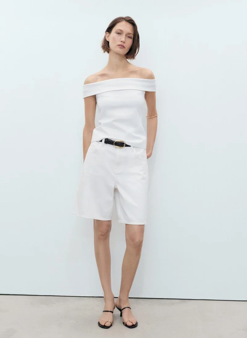MANGO Strapless Top