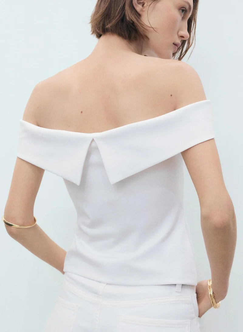 MANGO Strapless Top