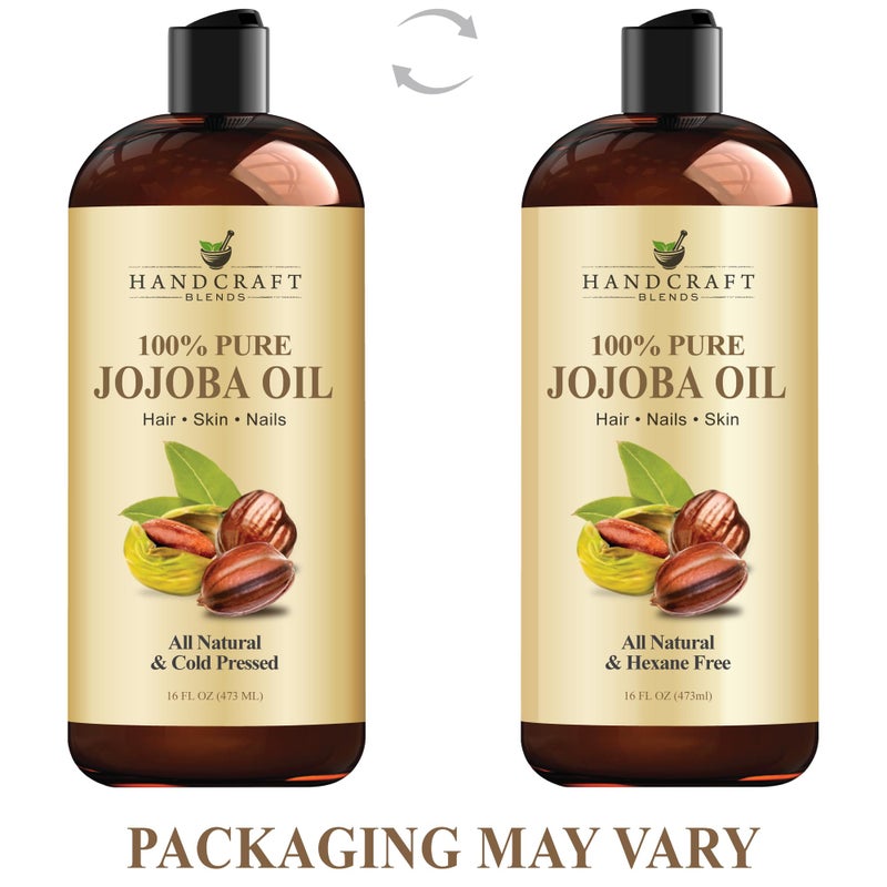 Handcraft Blends Jojoba Oil - Cold-Pressed 16 Fl Oz - 100% Pure and Natural - Premium Grade Carrier Oil for Skin and Hair - Hair and Body - Massage - Hexane-Free - Ayurvedic Skin Care - Image 2
