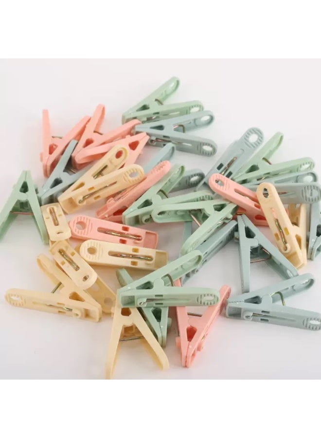 20 PCS Plastic Clothes Pegs, Heavy Duty Windproof Laundry Clips, Strong Grip Non-Slip Clothespins for Clothes Drying, Multipurpose Household Clips, Pastel Color - Image 3