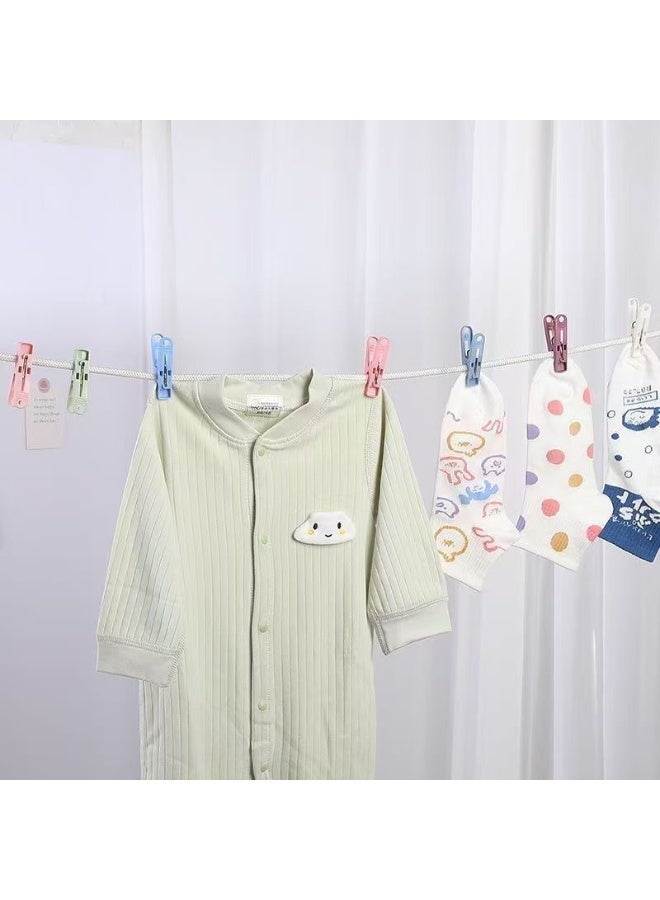 20 PCS Plastic Clothes Pegs, Heavy Duty Windproof Laundry Clips, Strong Grip Non-Slip Clothespins for Clothes Drying, Multipurpose Household Clips, Pastel Color - Image 4
