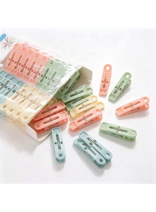 20 PCS Plastic Clothes Pegs, Heavy Duty Windproof Laundry Clips, Strong Grip Non-Slip Clothespins for Clothes Drying, Multipurpose Household Clips, Pastel Color - Image 1