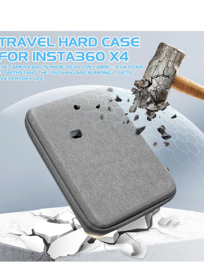 Excefore Carry Case for Insta360 X4 Action Camera, Large Capacity Portable Hard Shell Travel Storage Bag, Drop-Proof Protective Bag, Anti-Shock Compact Nylon Hard Case for Insta360 X4 Accessories Kit  - Image 3