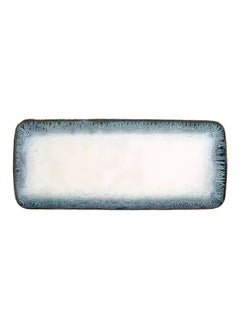 Easy Life Microwave and Dishwasher Safe Porcelain Serving Platter Black and White 36 x 16 cm R2849 