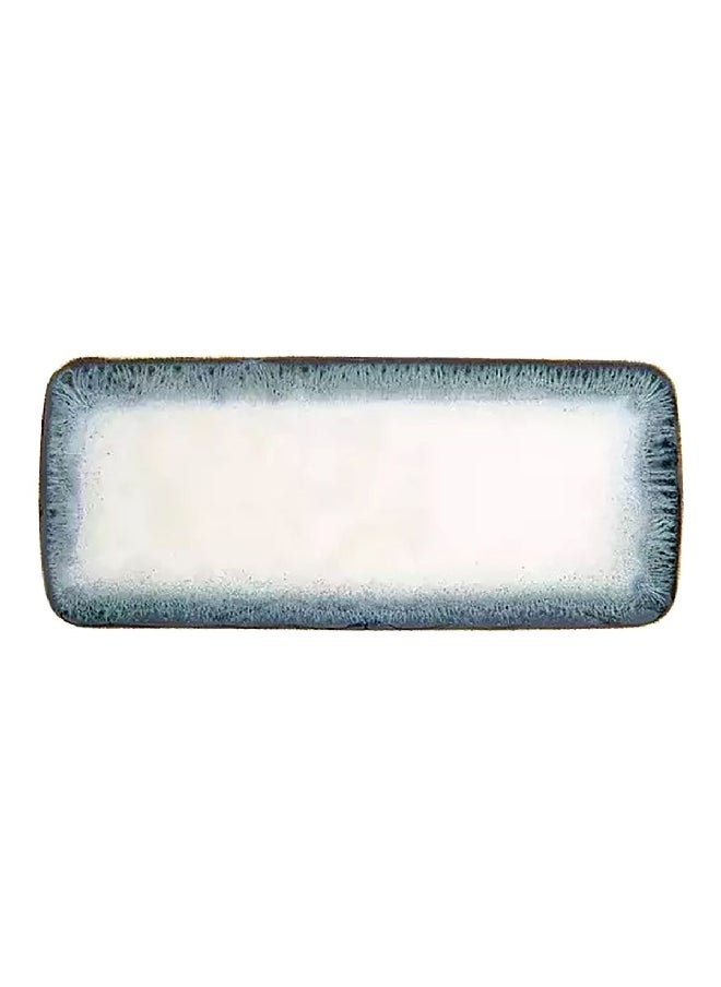 Easy Life Microwave and Dishwasher Safe Porcelain Serving Platter Black and White 36 x 16 cm R2849 