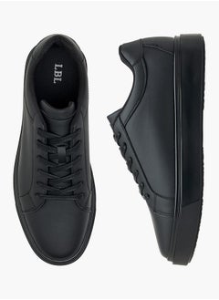 LBL by Shoexpress Men's Solid Ankle Sneakers with Lace-Up Closure  - Image 2