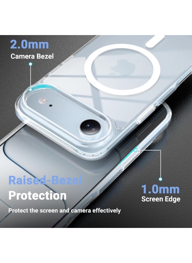 AMROAH iPhone Air 6.5 inches Case & 9H Clear Tempered Glass, Transparent Anti-Yellowing Anti-Slip iPhone Air Cover Shockproof Slim Compatible with Magsafe for Smartphones Mobile Phones - Image 5