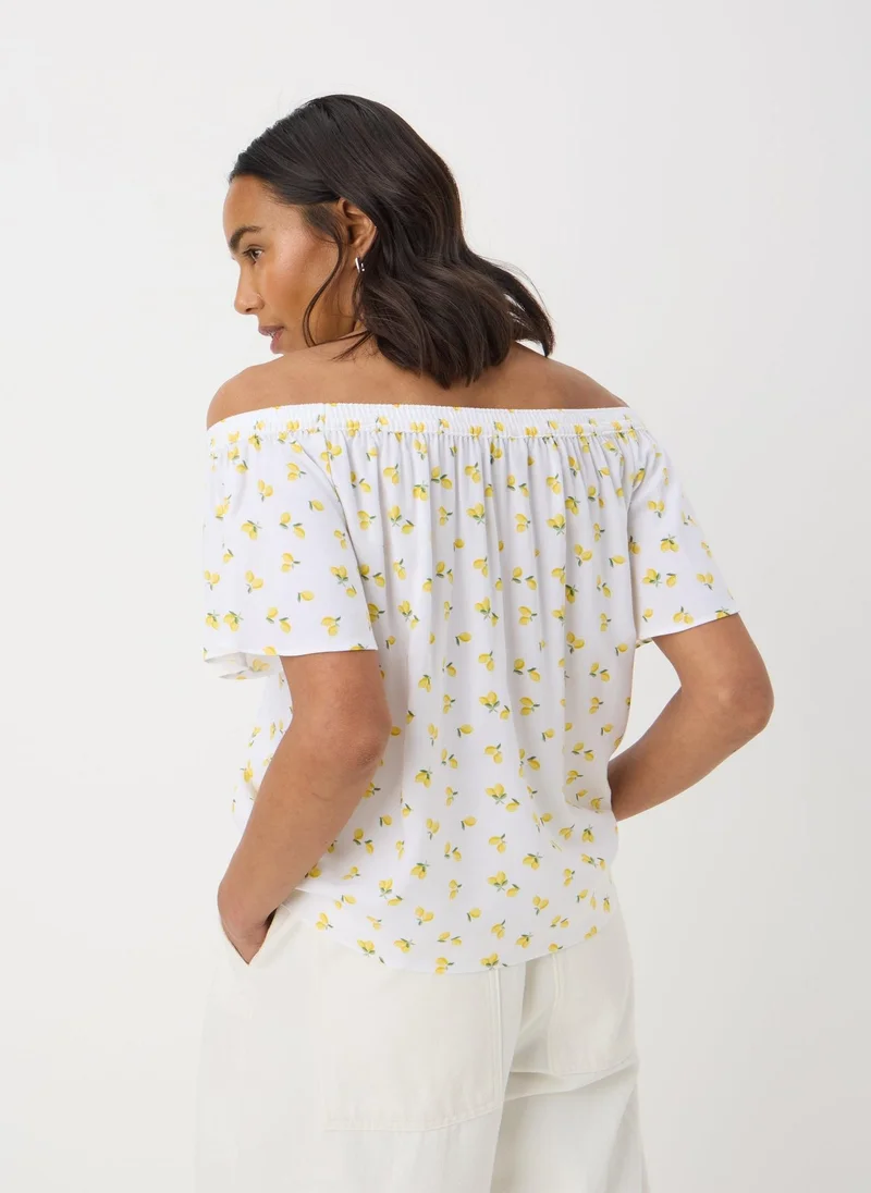 Matalan Yellow Lemons Bardot Blouse