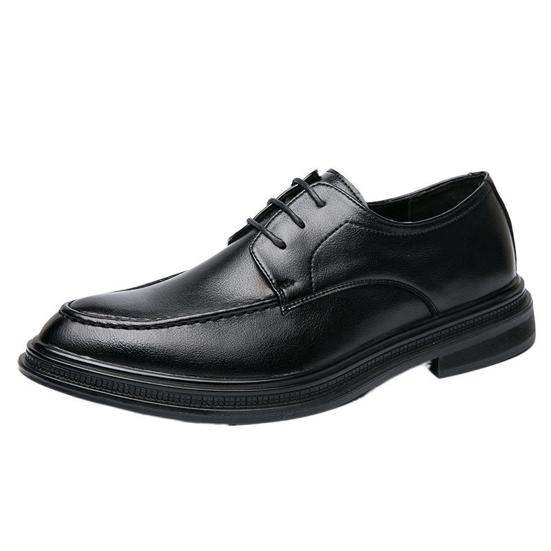 Business Formal Casual Shoes 2025 New British Trend Soft Leather Soft Sole Inner Heightening Groom Wedding Men''s Leather Shoes - Image 4