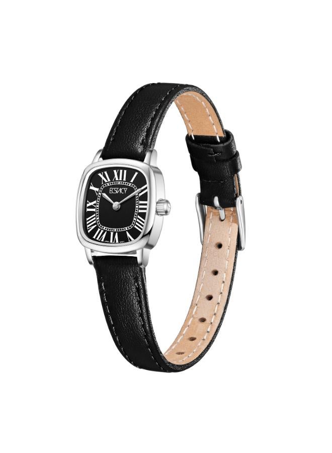 ECSTACY Women's Leather Analog Watch E25502-SLBB - 21mm mm - Image 2