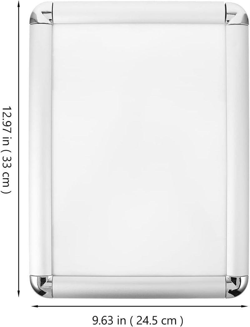MAGICLULU Silver Rounded Corner A4 Aluminum Poster Frame with Openable Front, Wall-mount Photo Frame for Certificates and Elevator Advertising Display - Image 2