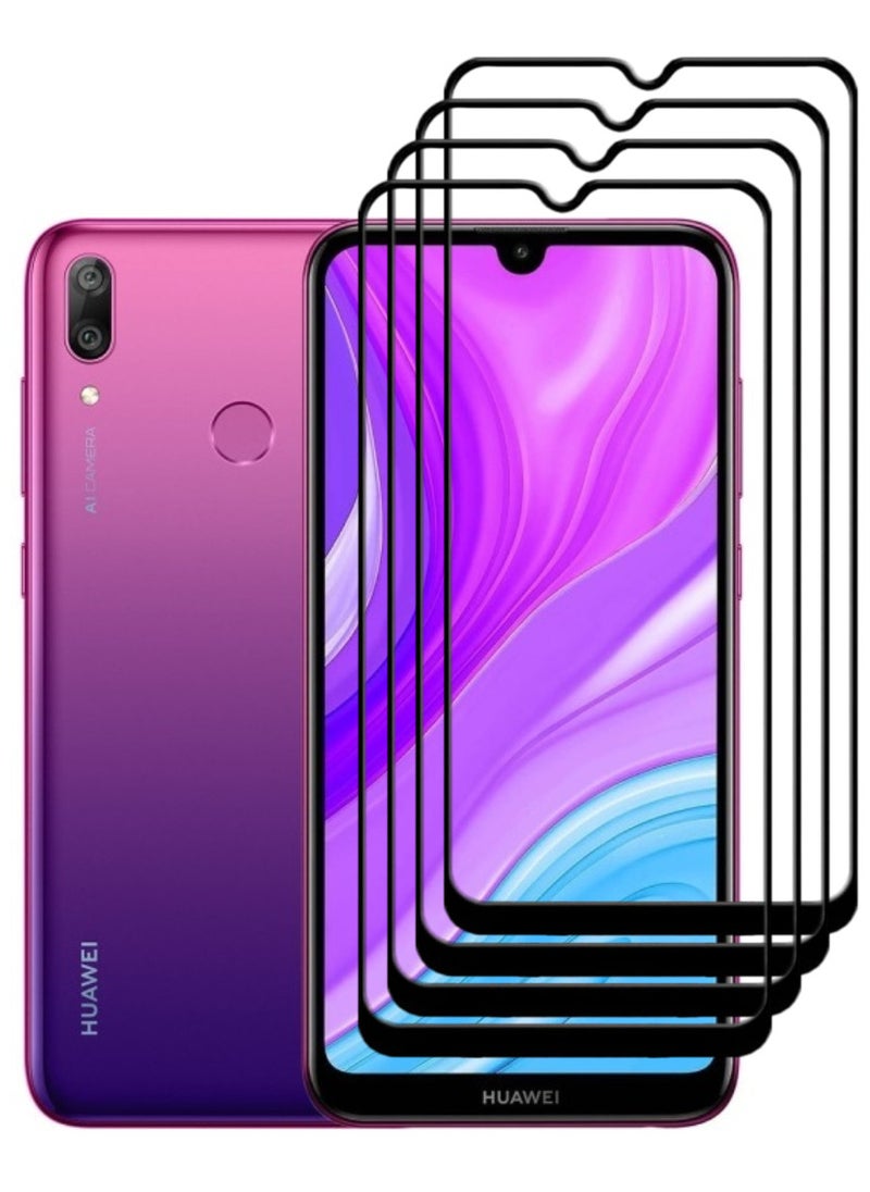 ACLIX 4 Pieces Antistatic ESD Dustproof Premium Quality High Definition Tempered Glass Screen Protector Designed For Huawei Y7 (2019) - Image 1