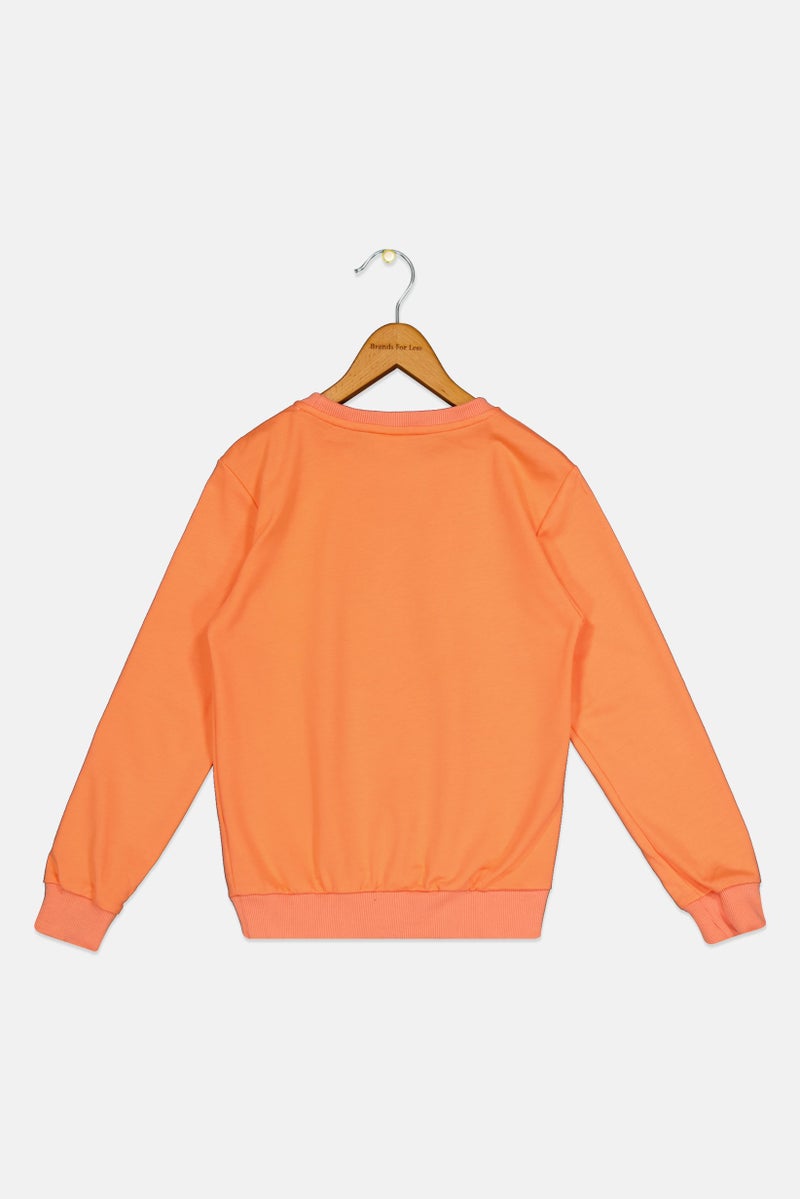 MARVEL Kids Boy Long Sleeve Iron Man Print Sweatshirts, Orange - Image 3