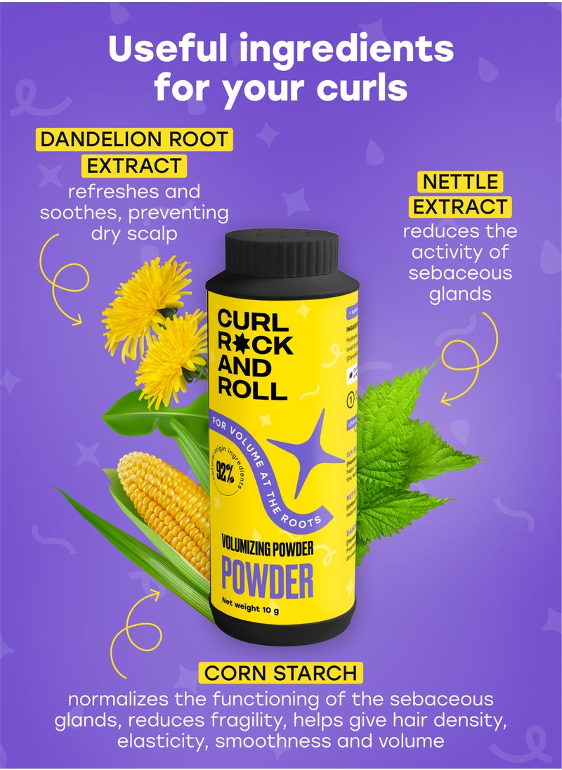 CURL ROCK AND ROLL Curl Rock and Roll Hair Styling Texturizing Powder -  Hair Volumizer & Root Boost - Paraben-Free, Sulfate-Free, 10 g  - Image 4
