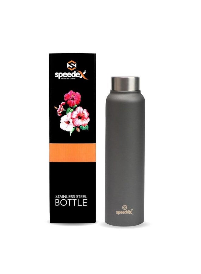 Speedex Stainless Steel Dark Grey Water Bottle 1 Litre with Screw Cap | Leak Proof & BPA Free | Fridge Safe Bottle for School, Gym, Office | For Boys, Girls, Men, Women, Kids - Image 1