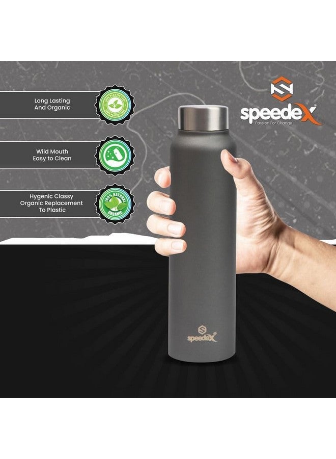 Speedex Stainless Steel Dark Grey Water Bottle 1 Litre with Screw Cap | Leak Proof & BPA Free | Fridge Safe Bottle for School, Gym, Office | For Boys, Girls, Men, Women, Kids - Image 5