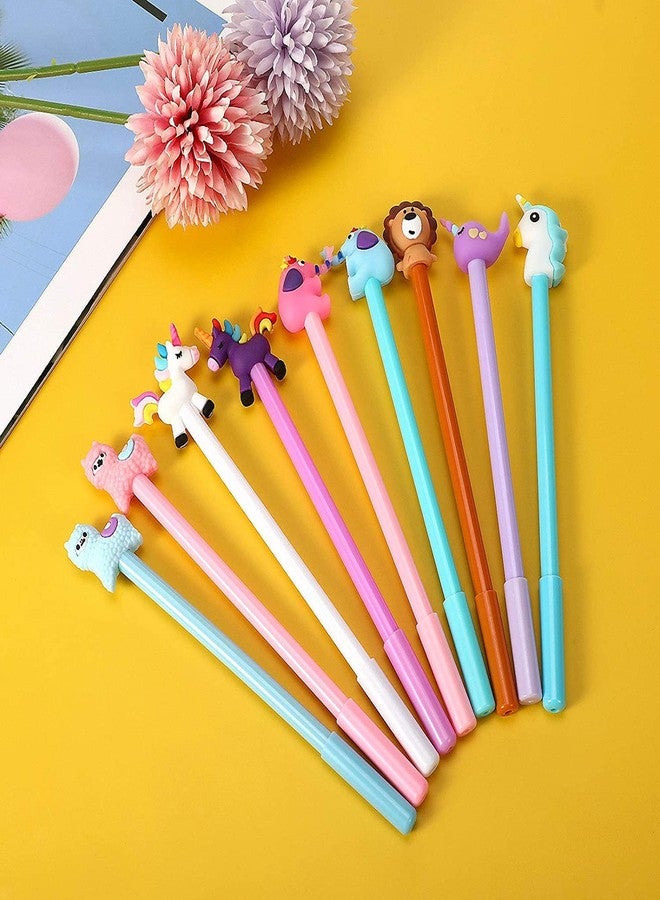STORE 2508 Store2508 Pack of 30 Cute Cartoon Gel Blue Ink Pens Mixed Designs Unicorn Dinosaur Giraffe Panda Lion Elephant. Best Return Gift for Kids Birthday - Image 5
