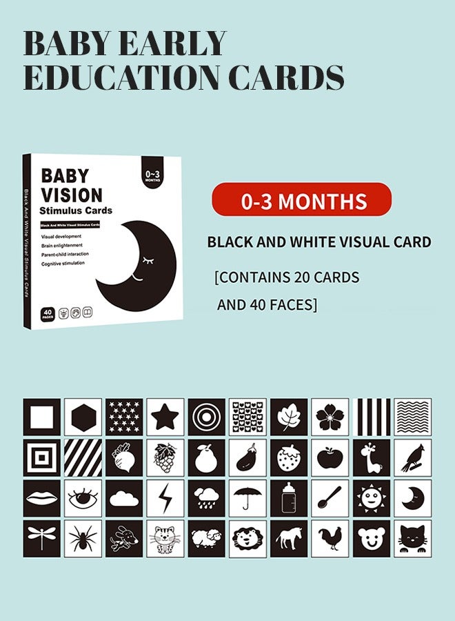 Anti-Glare Baby Visual Cards, 4 Sets of Baby Flashcards, Waterproof and Easy to Clean, Stimulate Children's Curiosity and Desire to Explore - Image 3