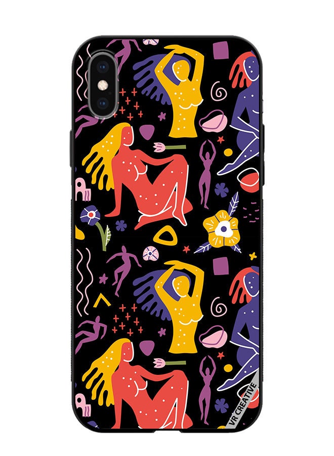 VR CREATIVE Protective Case Cover For Apple iPhone XS Max Of Flat Matisse Style Design Multicolour - Image 1
