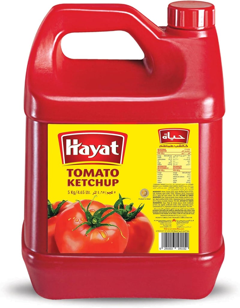 Hayat Tomato Ketchup 5 kg - Rich and Flavorful Condiment