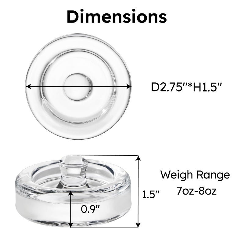 Jillmo Easy Grip Fermentation Weight- 4 Pack of Glass Weights for Wide Mouth Mason Jars - Image 2