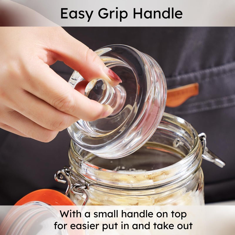 Jillmo Easy Grip Fermentation Weight- 4 Pack of Glass Weights for Wide Mouth Mason Jars - Image 3