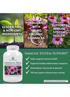 Nature's Lab Echinacea 760Mg Dietary Supplement Powerful All Natural Immune System Support Nongmo Gluten Free 100 Capsules (50 Day Supply)  - Image 4