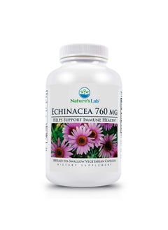 Nature's Lab Echinacea 760Mg Dietary Supplement Powerful All Natural Immune System Support Nongmo Gluten Free 100 Capsules (50 Day Supply)  - Image 2
